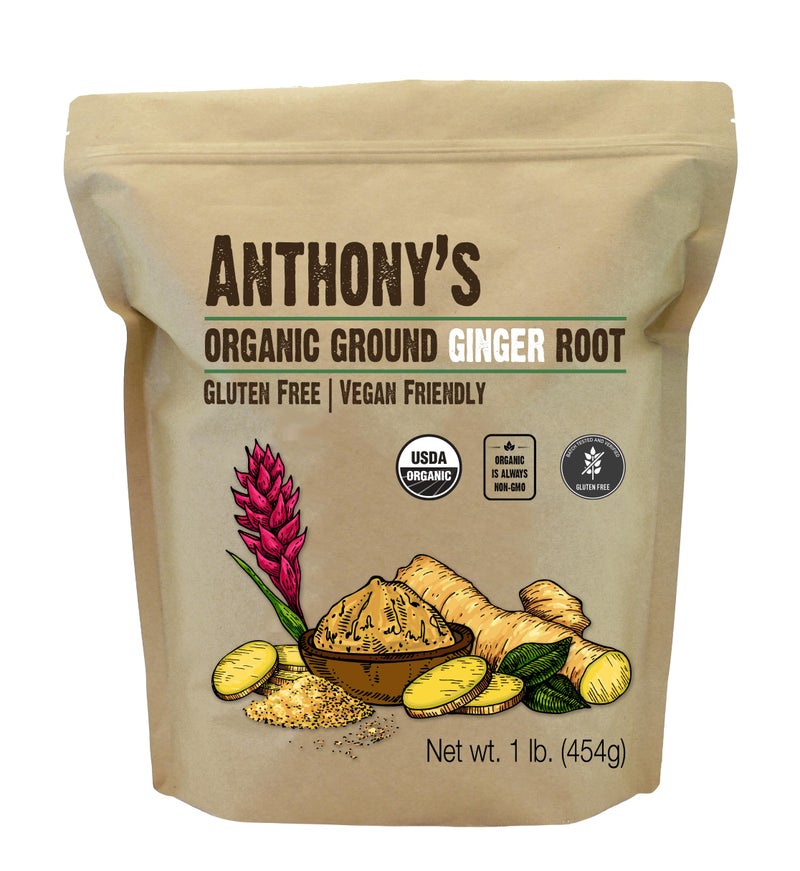 Anthony's Organic Ground Ginger Root, 1 lb, Gluten Free, Non GMO, Keto Friendly - Image 1